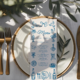 手書き タイポグラフィー レトロ 結婚式 メニュー