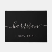 手書き |ファミリパーソナライズされたー名 ドアマット (正面)