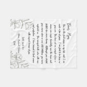 手書き フリースブランケット (正面(横))