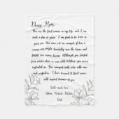 手書き フリースブランケット (正面)