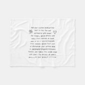 手書き フリースブランケット (正面(横))