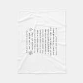 手書き フリースブランケット (正面)