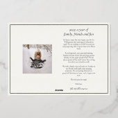 手書き マルチ フォト ゴールド フォイル ホリデー カード (裏面)