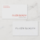 手書き |ミニマリスト 名刺 (正面/裏面)