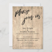 手書き　ラスティック　ぜひご参加ください　受付のみ 招待状 (正面)