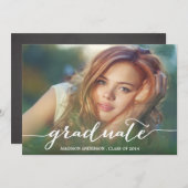 手書き|卒業パーティー招待状 招待状 (正面/裏面)