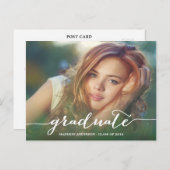 手書き | 卒業式はがき招待状 インビテーションポストカード (正面/裏面)