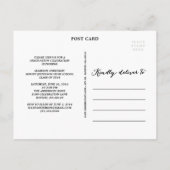 手書き | 卒業式はがき招待状 インビテーションポストカード (裏面)