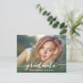 手書き | 卒業式はがき招待状 インビテーションポストカード (スタンド正面)