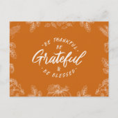 手書き 感謝の気持ちを込めた感謝祭 ポストカード (正面)