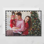 手書き、白黒の写真のドードルクリスマス シーズンカード (裏面)