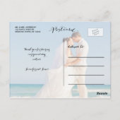 手書き | 結婚の写真ありがとう ポストカード (裏面)