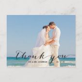 手書き | 結婚の写真ありがとう ポストカード (正面)