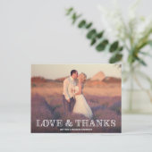 手書き | THANK 結婚 YOU POST CARD ポストカード (スタンド正面)