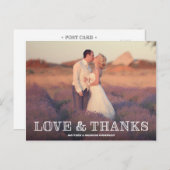 手書き | THANK 結婚 YOU POST CARD ポストカード (正面/裏面)