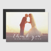 手書きChic Script Photo'結婚s Thank You (正面/裏面)
