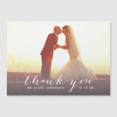 手書きChic Script Photo'結婚s Thank You (正面)