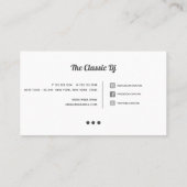 手書きDJとソーシャルメディアアイコン 名刺 (裏面)