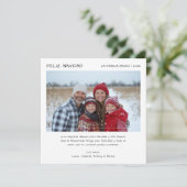 手書きFeliz Navidadクリスマスフォト シーズンカード (スタンド正面)