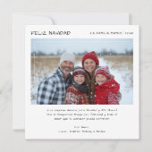 手書きFeliz Navidadクリスマスフォト シーズンカード (正面)