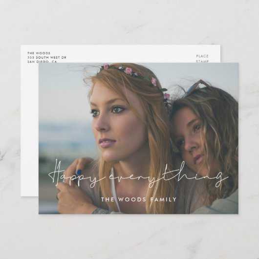 手書きHappyすべての写真 シーズンポストカード (正面/裏面)