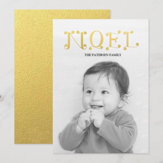 手書きNOEL シーズンカード (正面/裏面)