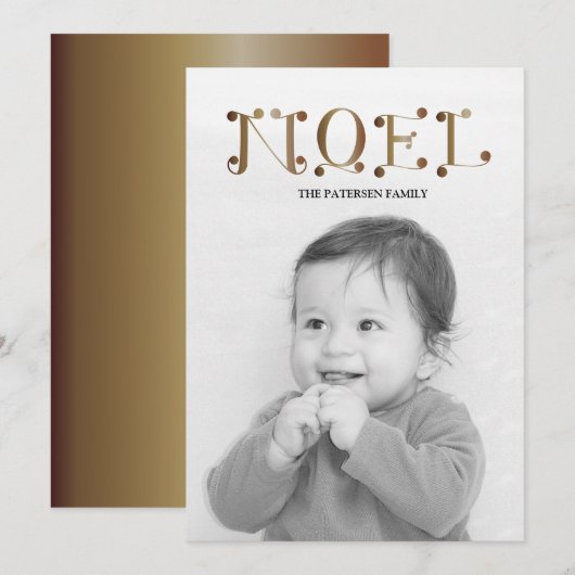 手書きNOEL シーズンカード (正面/裏面)