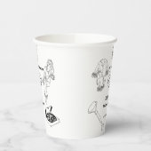 手書きPjおよびプロセッコブライダルシャワー 紙コップ (左)