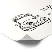 手書きScribblレトロ結婚タイムライン ポスター (角)