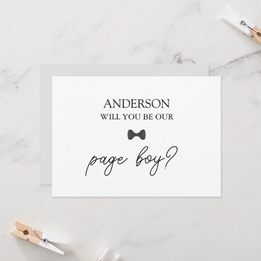 手書きScriptハートリングベアラー提案カード 招待状 (正面/裏面インサイチュ)