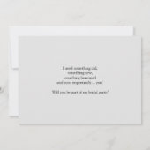 手書きScriptハートリングベアラー提案カード 招待状 (裏面)