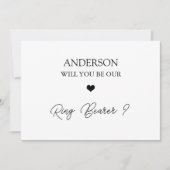 手書きScriptハートリングベアラー提案カード 招待状 (正面)