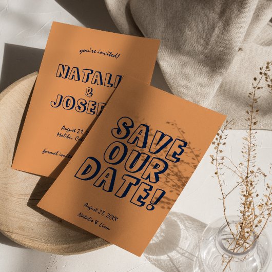 手書でカラフルはっきりしたユニークは セーブザデート