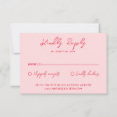 手書でカラフルはっきりしたユニークは 出欠カード (正面)