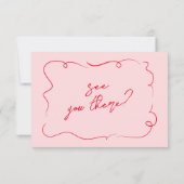 手書でカラフルはっきりしたユニークは 出欠カード (裏面)