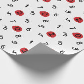 手書の数 ラッピングペーパー (角)