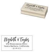 手書はっきりしたき結婚のカップル差出人住所 ラバースタンプ (押印)