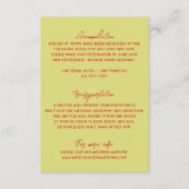 手書はっきりしたモダン結婚詳細 エンクロージャーカード (正面)