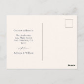 手書エレガントきの台本を移動した |青 ポストカード (裏面)