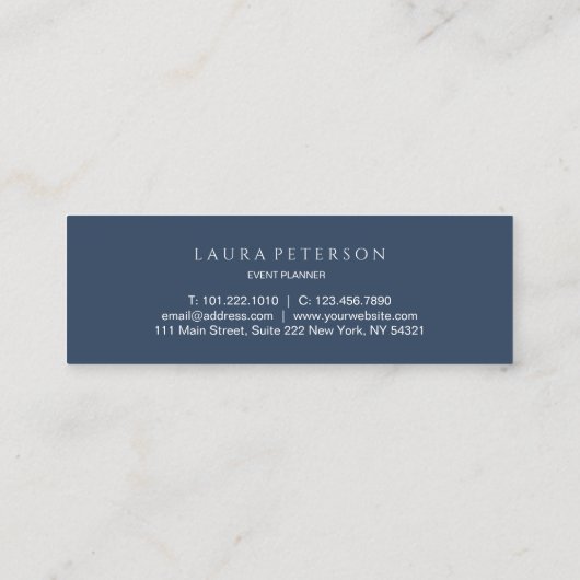 手書エレガントきの書シンプル籍 スキニー名刺 (裏面)