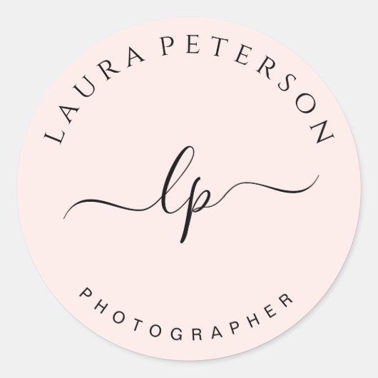 手書エレガントきの書シンプル籍 ラウンドシール (正面)