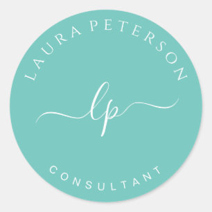 手書エレガントきの書シンプル籍 ラウンドシール