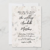 手書エレガントきシード紙ボホ結婚ズ 招待状 (正面)