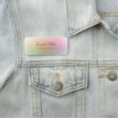 手書エレガントきスクリプト文字カラフルテンプレート 名札 (インサイチュ)