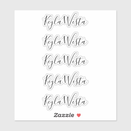 手書エレガントきパーソナライズされた名前をカスタムする シール (シート)