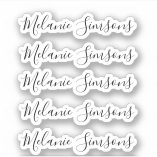 手書エレガントきパーソナライズされた名前をカスタムする シール