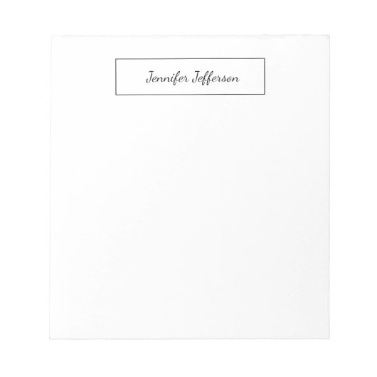 手書エレガントきモダンプレーンプロフェッショナル ノートパッド (正面)