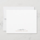 手書エレガントき署名名プロフェッショナル ノートカード (正面)