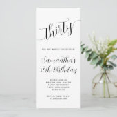 手書エレガントき脚本30歳の誕生日 招待状 (スタンド正面)