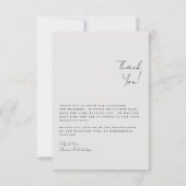 手書エレガントき額付き写真結婚の サンキューカード (裏面)